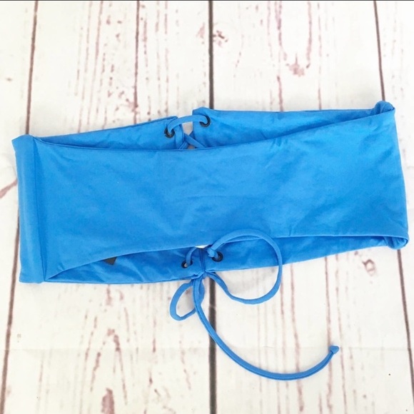 NWT Tavik Bandeau Lace-up Bikini Top - Picture 2 of 4